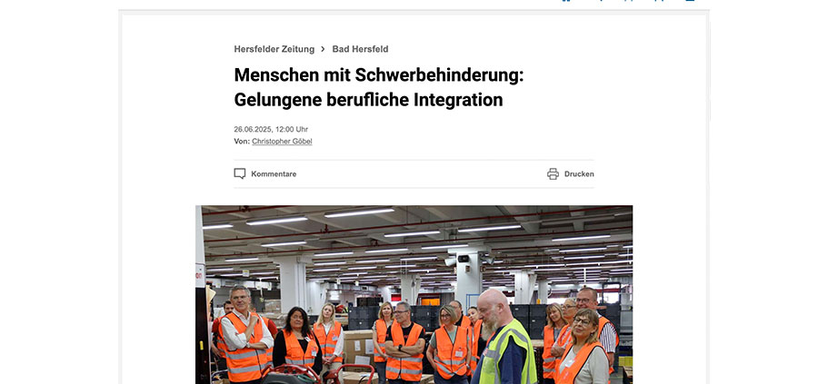 Menschen mit Schwerbehinderung: Gelungene berufliche Integration